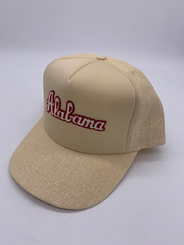 VTG Tweed Alabama Cursive Trucker Hat