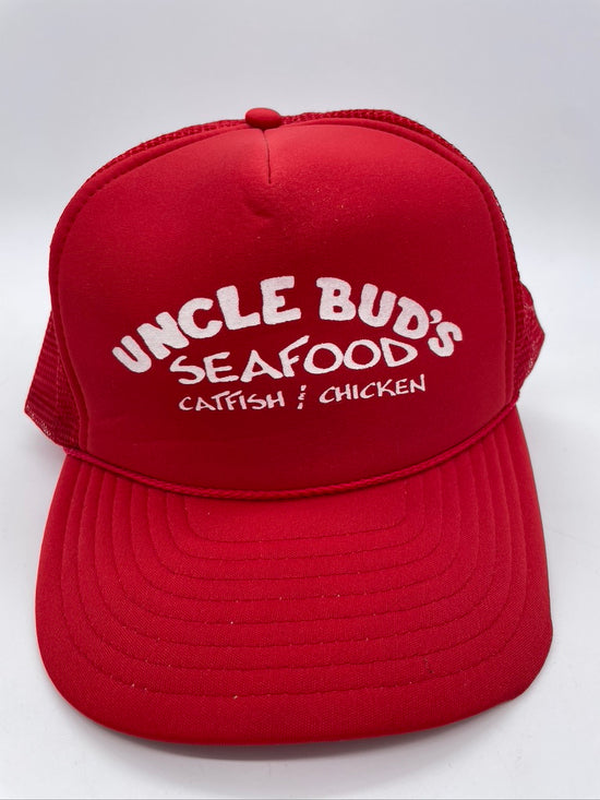 VTG Uncle Bud's Seafood Red Trucker Snapback