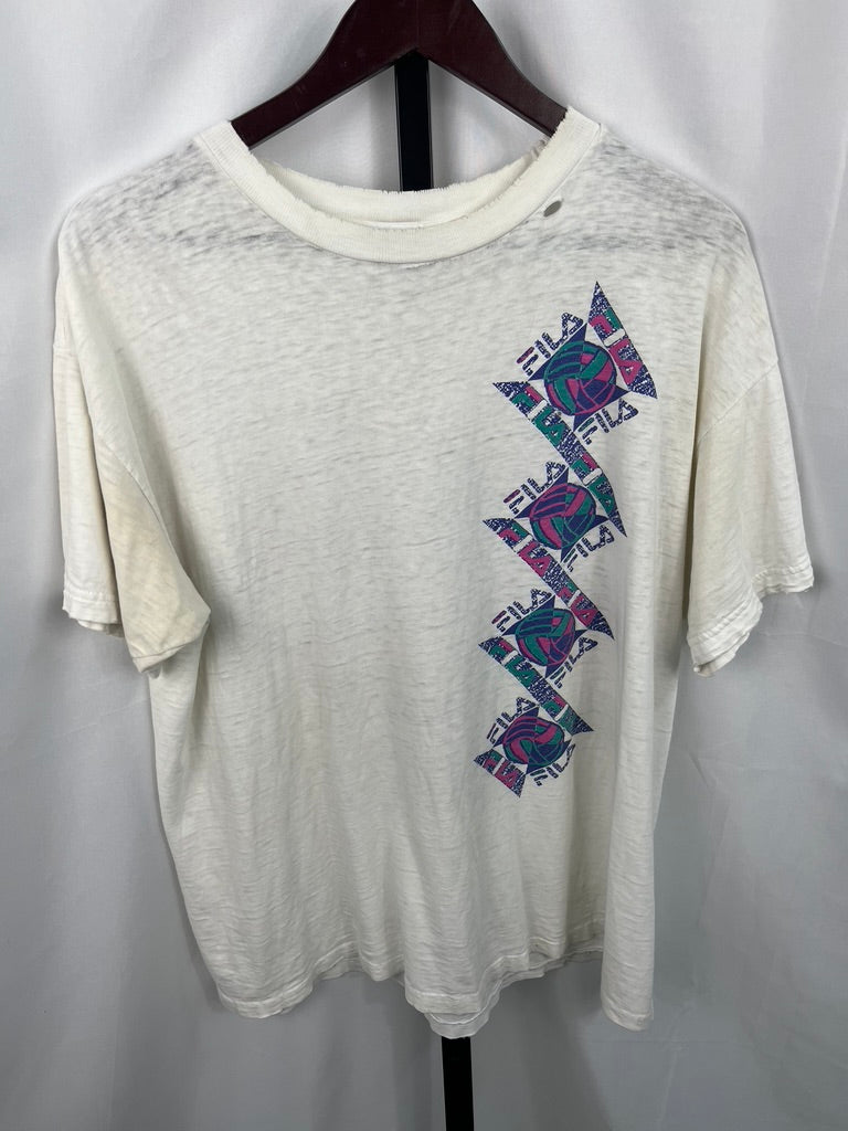 Load image into Gallery viewer, VTG Fila Volleyball Tee Sz L
