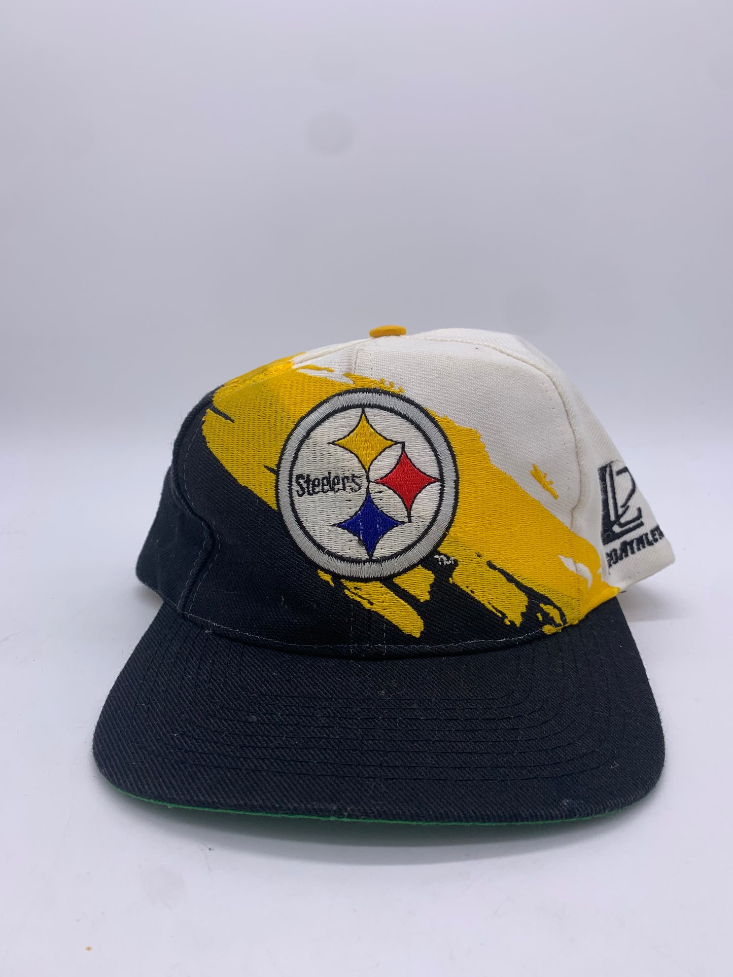 Load image into Gallery viewer, VTG Steelers Splash Snapback By Logo Athletic
