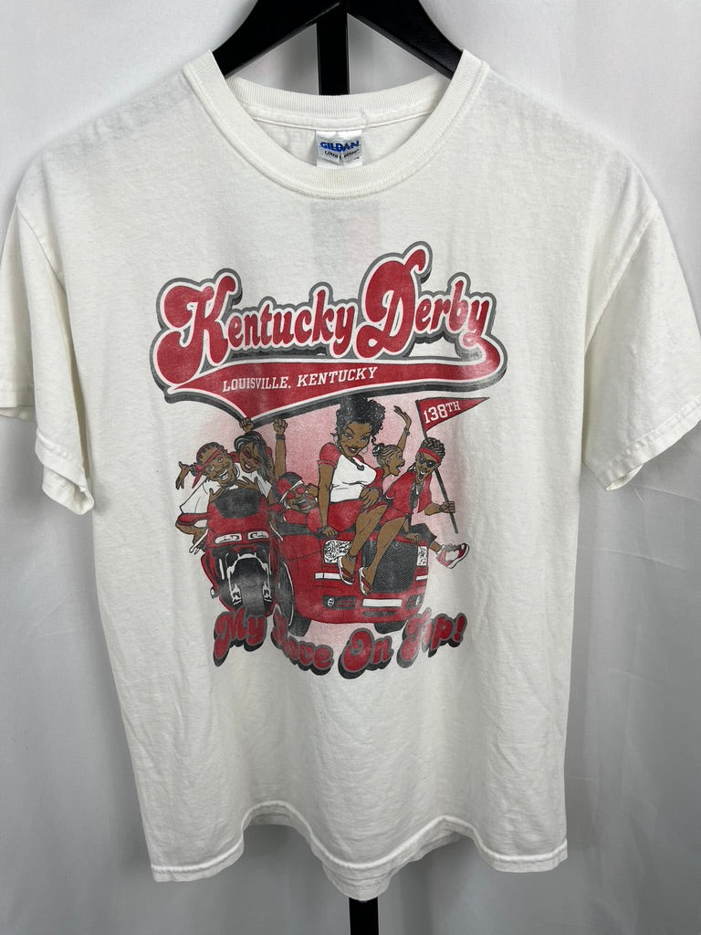 Load image into Gallery viewer, VTG Louisville Kentucky Derby My Love On Top Tee Sz M
