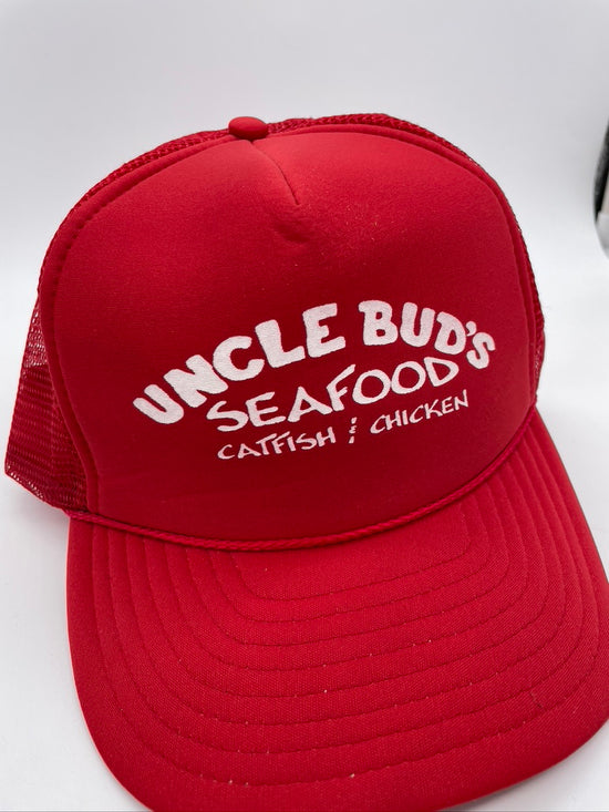 VTG Uncle Bud's Seafood Red Trucker Snapback