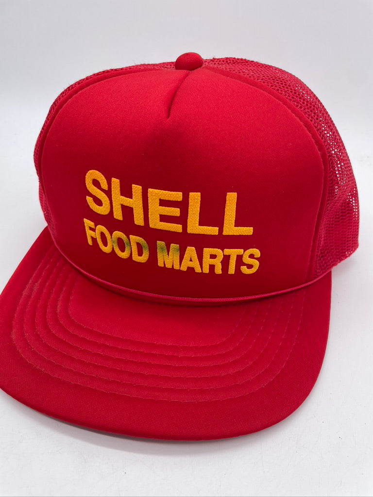 VTG Shell Food Marts Red Trucker Hat