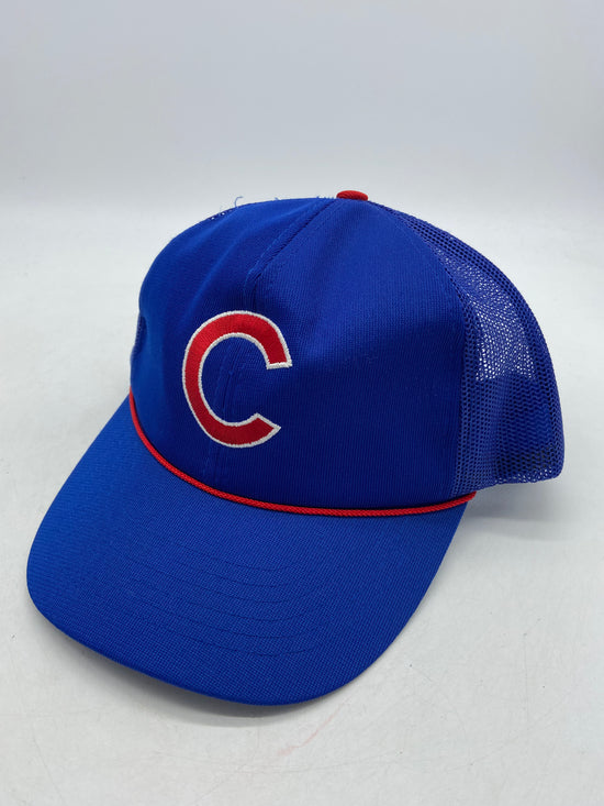 Load image into Gallery viewer, VTG 1980s Chicago Cubs Plain Logo Trucker Hat
