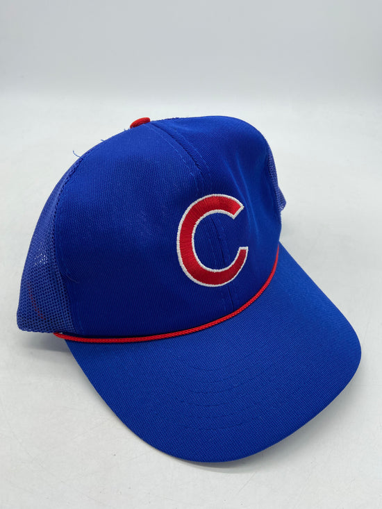 VTG 1980s Chicago Cubs Plain Logo Trucker Hat