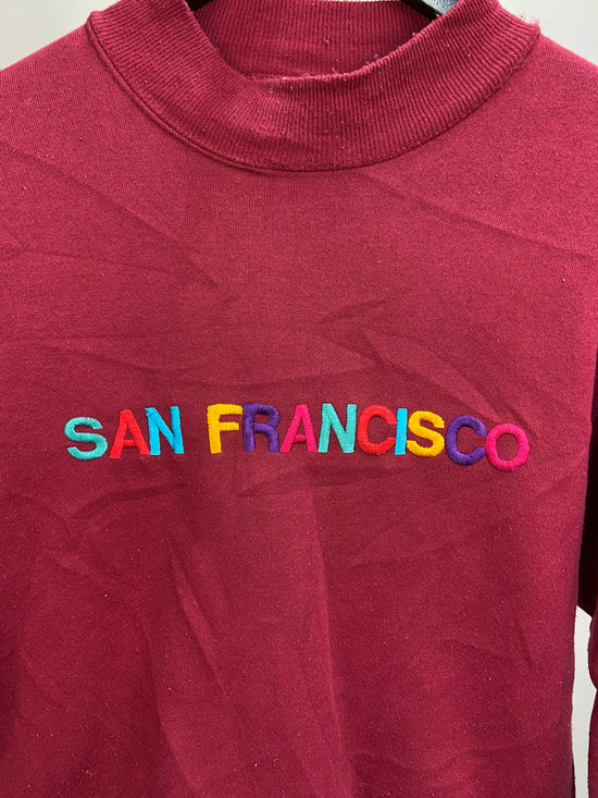 VTG San Francisco Multi Color Sweater Sz M