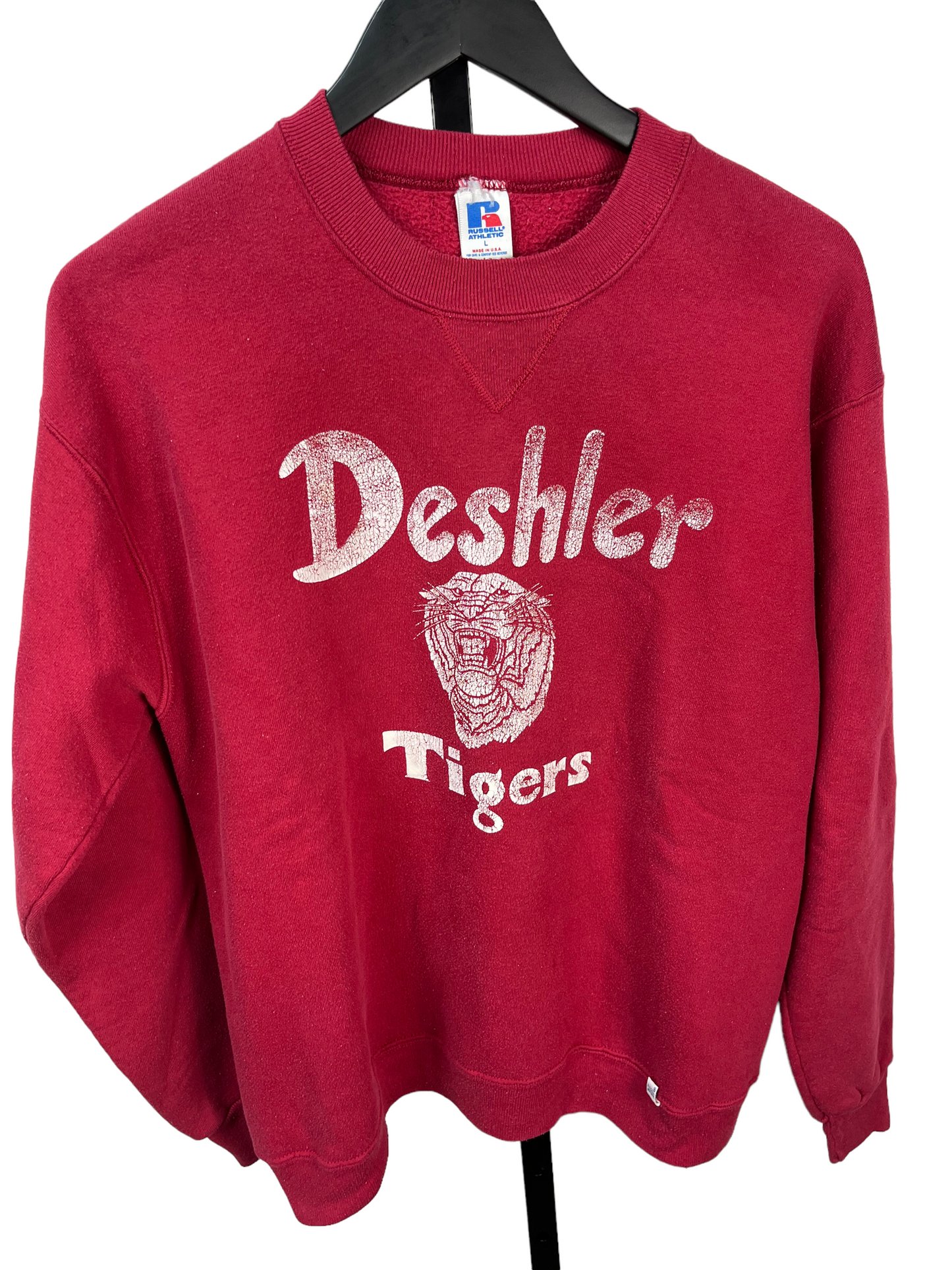 Load image into Gallery viewer, VTG Deshler Tigers Russell Russell Crewneck Sz L

