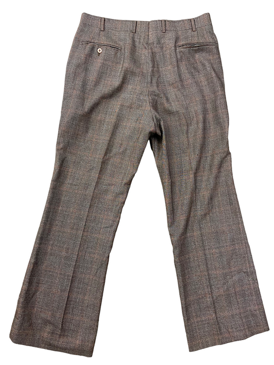 Load image into Gallery viewer, VTG Brown Trouser Pants Sz 35x29
