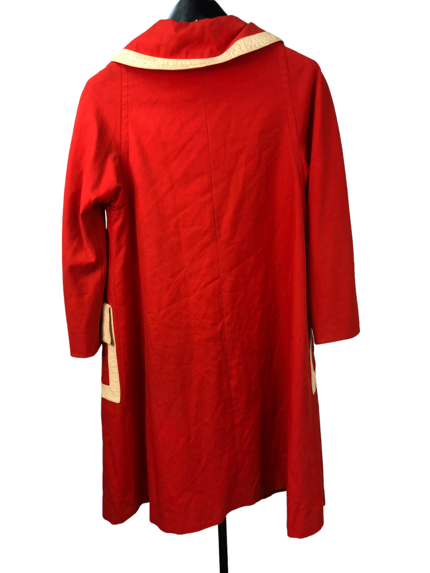Load image into Gallery viewer, VTG Naman Red White Raincoat Sz M
