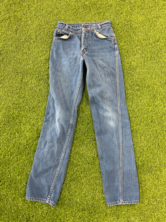 Vtg Wmns Levi's California Straight Blue Jeans Sz 24