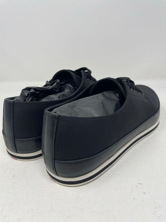 Prada Lace-Up Black Nylon Shoes Sz 10M/11.5W 4E3260