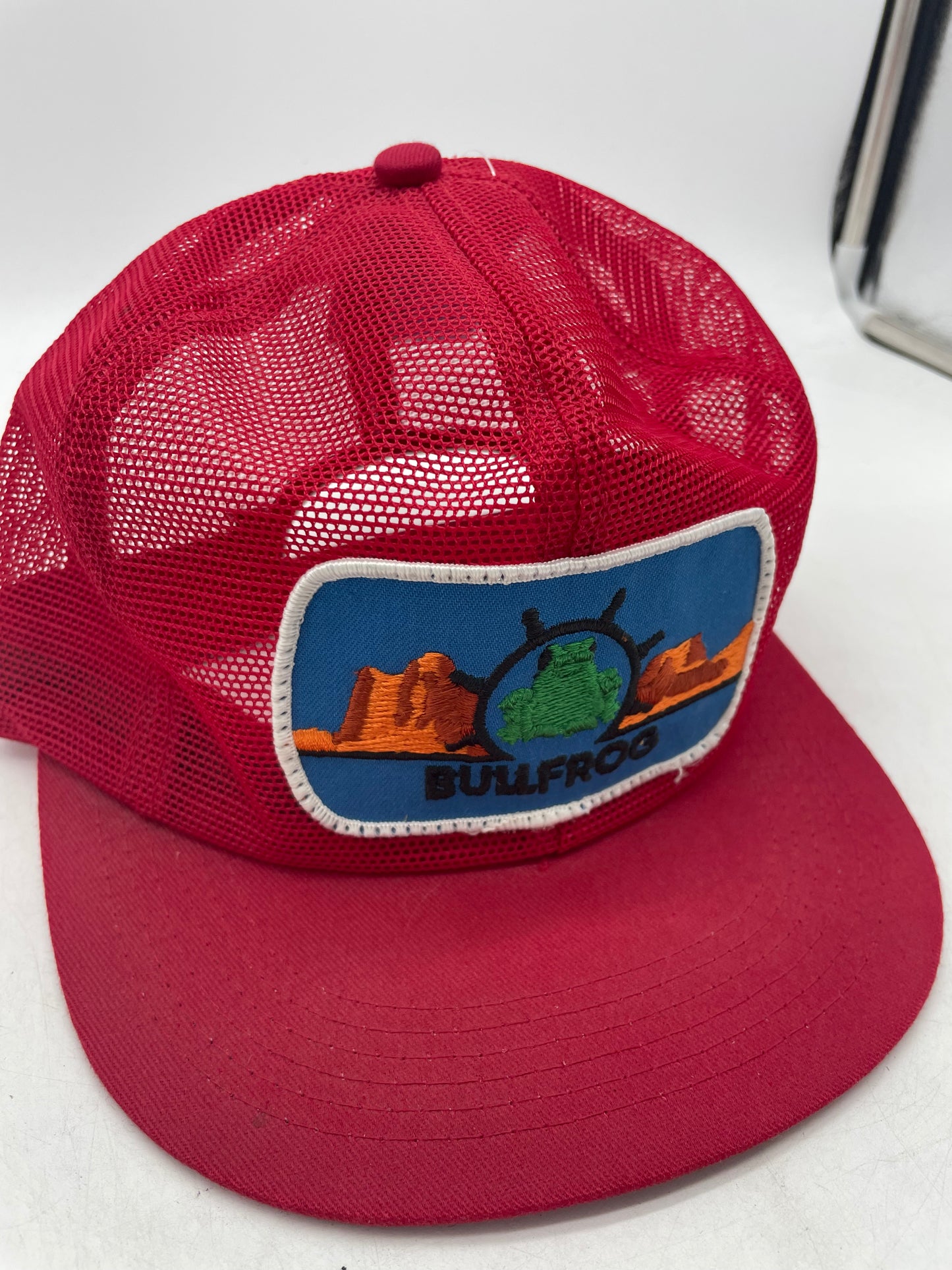 VTG Bullfrog Red K Brand Trucker Hat