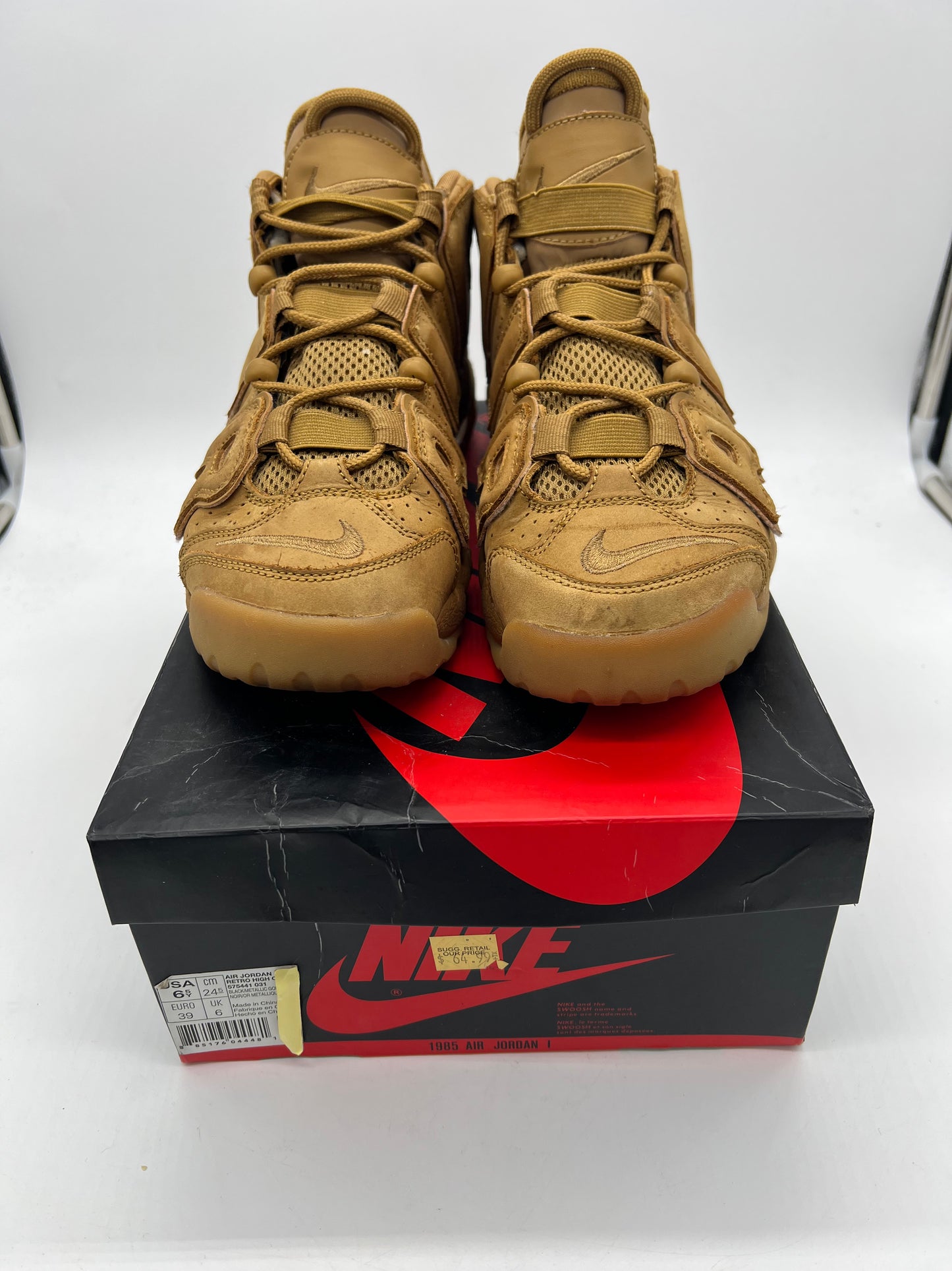 Used Nike More Uptempo Gs 'Flax' Sz 6.5y