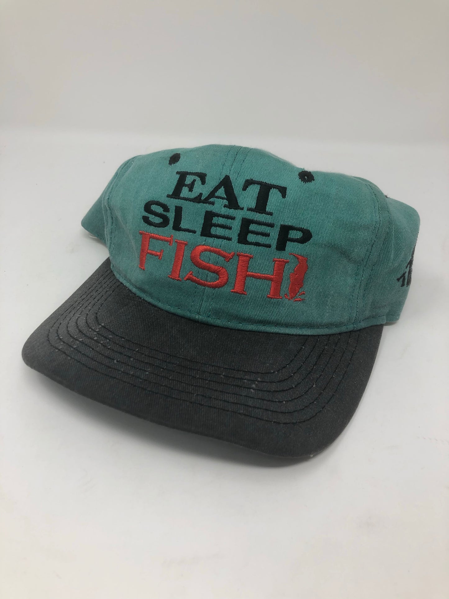 Load image into Gallery viewer, VTG Eat Sleep Fish Faded Snapback
