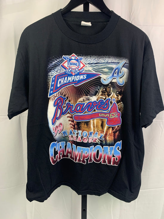 VTG Atlanta Braves 99 Champions Rap Tee T-shirt Sz Large/XL